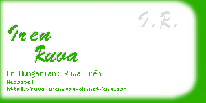 iren ruva business card